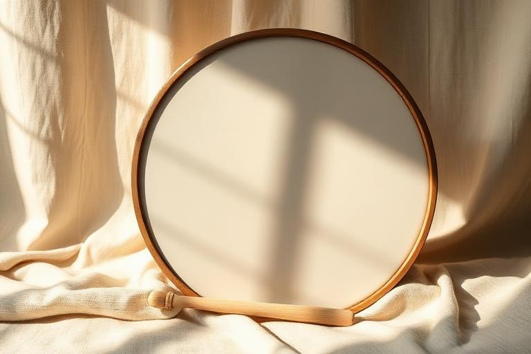 Frame drum in warm natural light